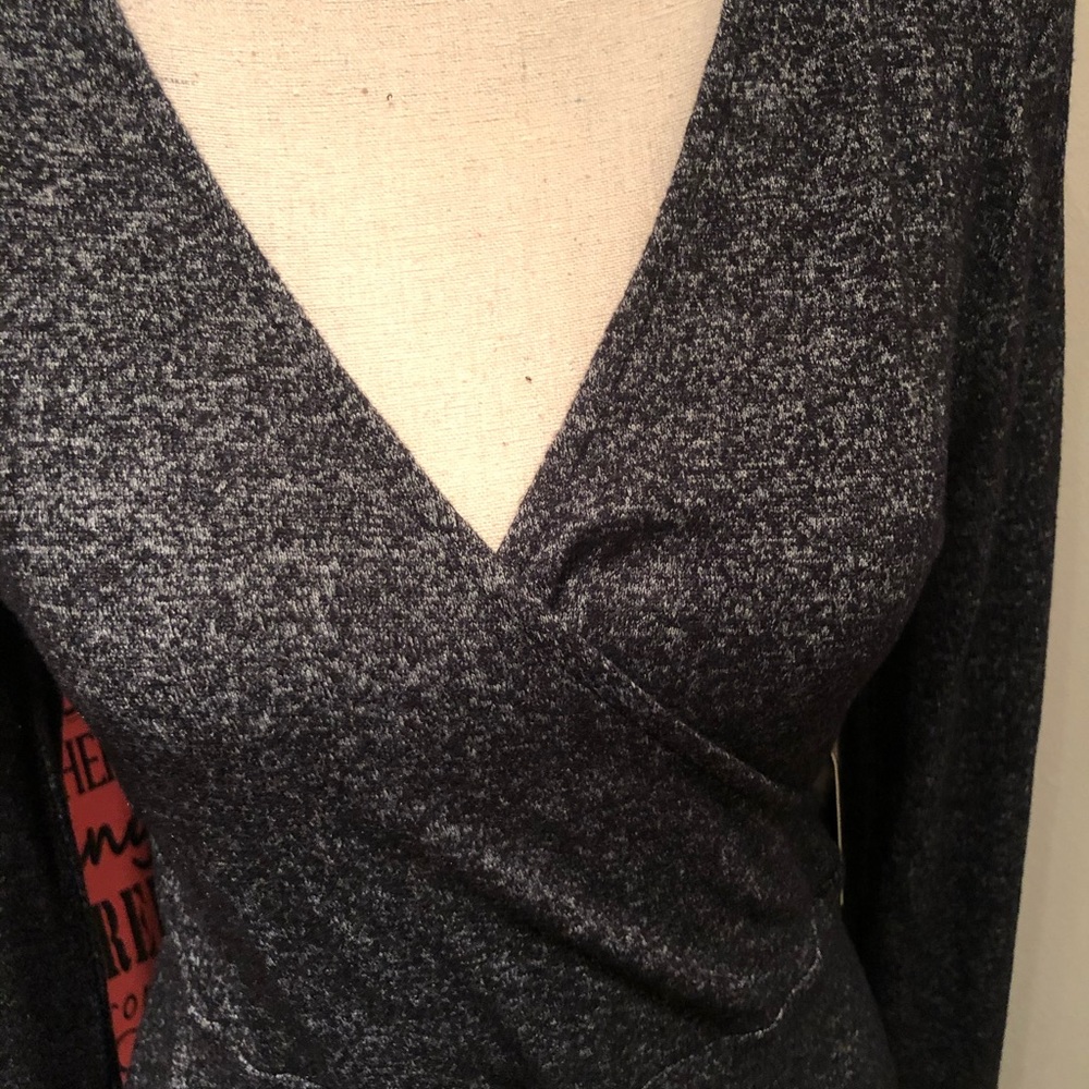 Express NWT Black Grayish long sleeve S Dress - Picture 2 of 7